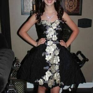 Terani Prom Textural Mini Ball Gown Size 0